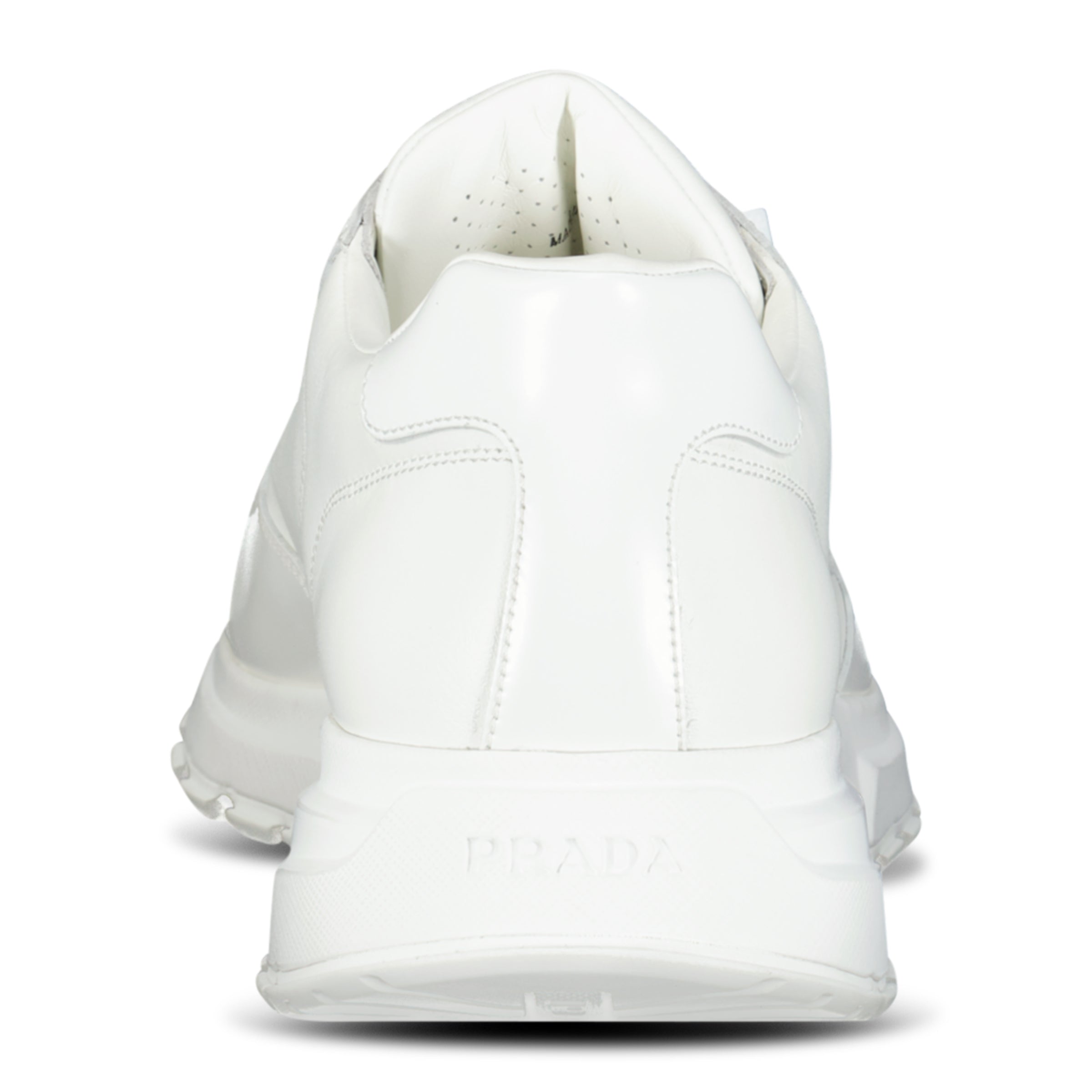 PRADA WHITE LEATHER SNEAKER - UK 8 (Fit 9) NEW - Affluent ArchivesUsed HIGH END DESIGNER CLOTHING