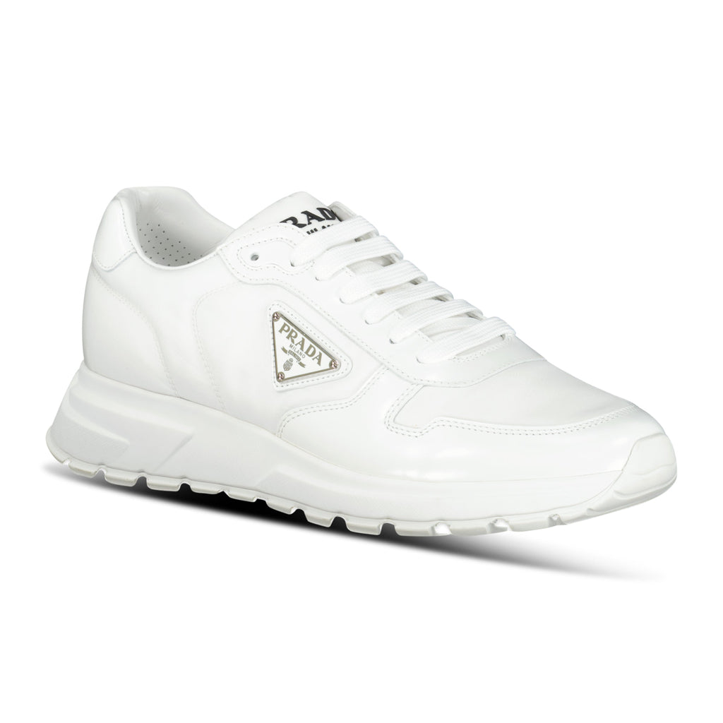 PRADA WHITE LEATHER SNEAKER - UK 8 (Fit 9) NEW - Affluent ArchivesUsed HIGH END DESIGNER CLOTHING