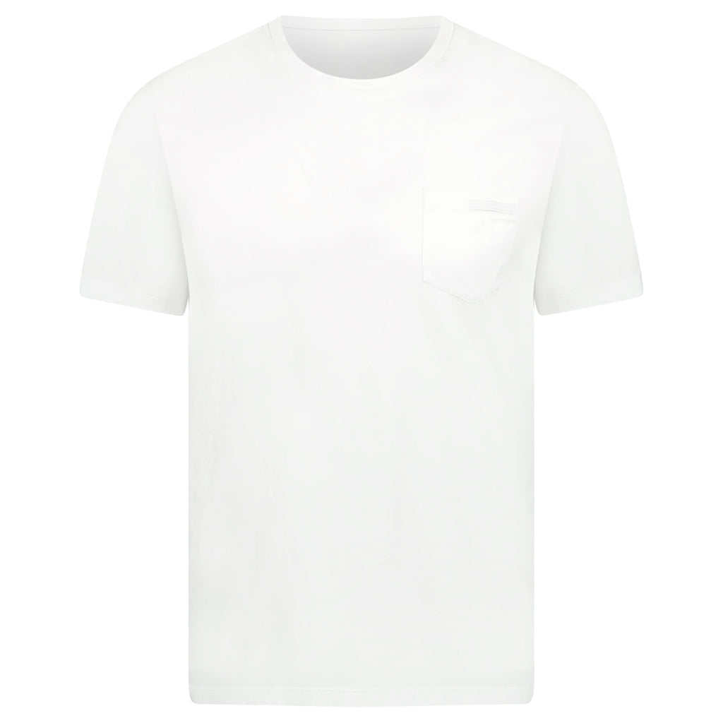 PRADA WHITE LOGO T SHIRT - MEDIUM - affluentarchivesUsed HIGH END DESIGNER CLOTHING