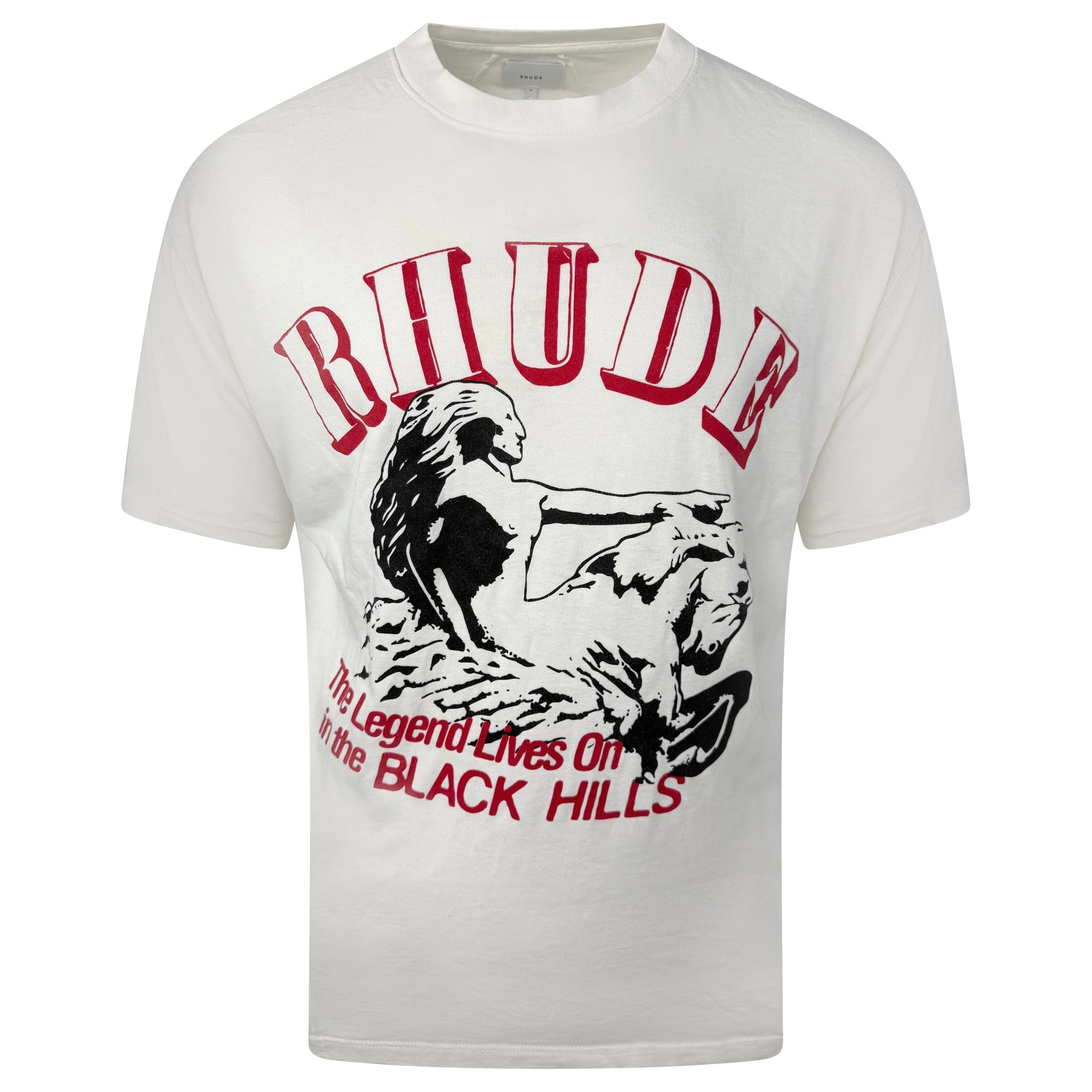 RHUDE BEIGE T SHIRT - MEDIUM - Affluent ArchivesUsed HIGH END DESIGNER CLOTHING