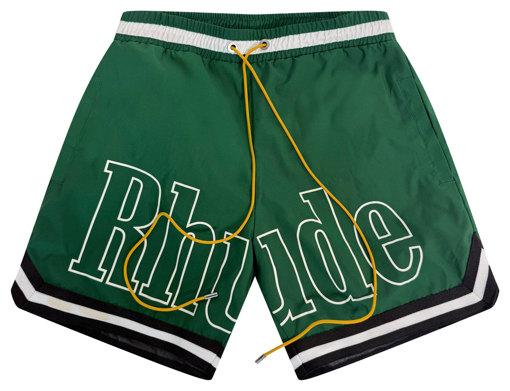 RHUDE GREEN SHORTS - MEDIUM | NEW - Affluent ArchivesUsed HIGH END DESIGNER CLOTHING