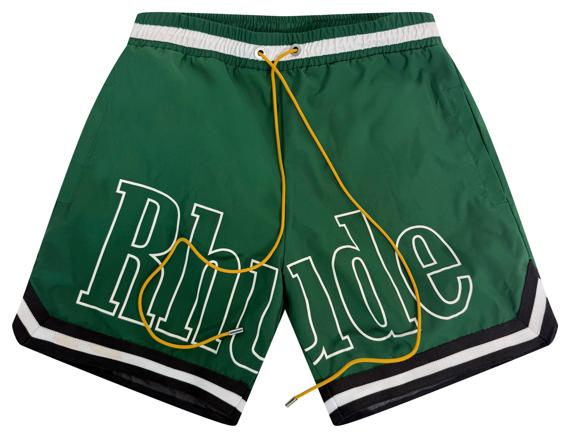 RHUDE GREEN SHORTS - MEDIUM | NEW - Affluent ArchivesUsed HIGH END DESIGNER CLOTHING