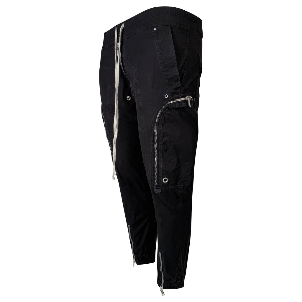 RICK OWENS BLACK CARGO PANTS - MEDIUM - Affluent ArchivesUsed HIGH END DESIGNER CLOTHING