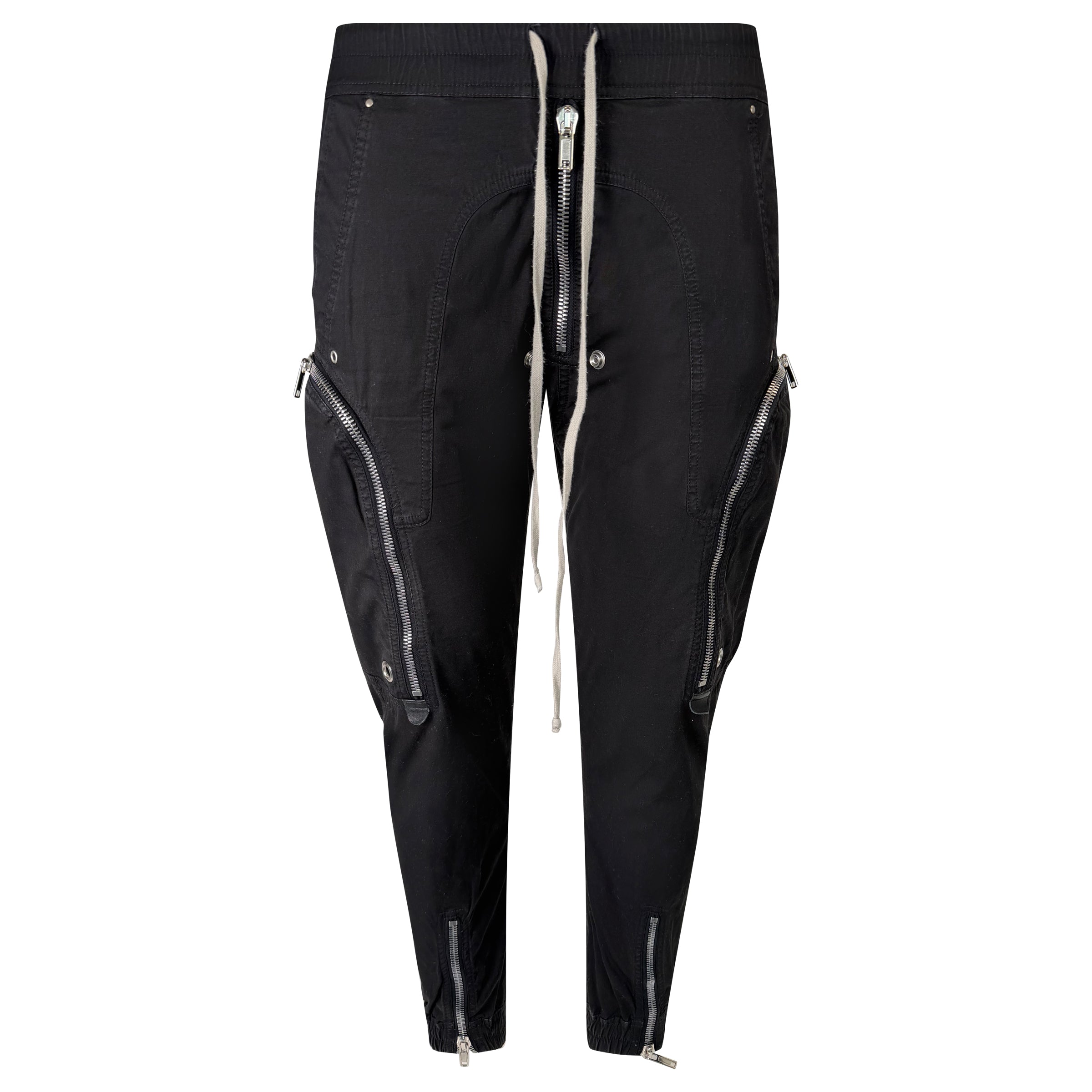 RICK OWENS BLACK CARGO PANTS - MEDIUM - Affluent ArchivesUsed HIGH END DESIGNER CLOTHING