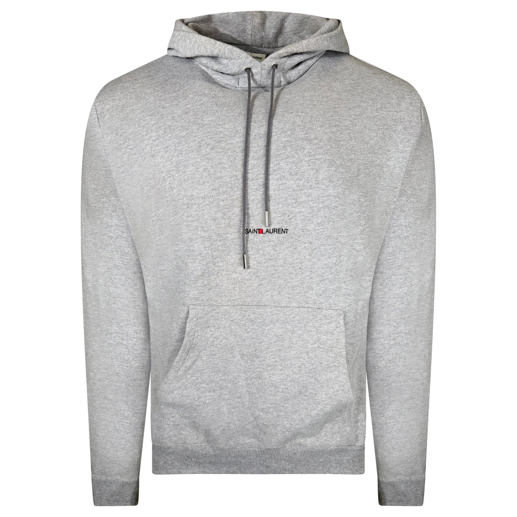 SAINT LAURENT HOODIE GREY - LARGE - Affluent ArchivesUsed HIGH END DESIGNER CLOTHING