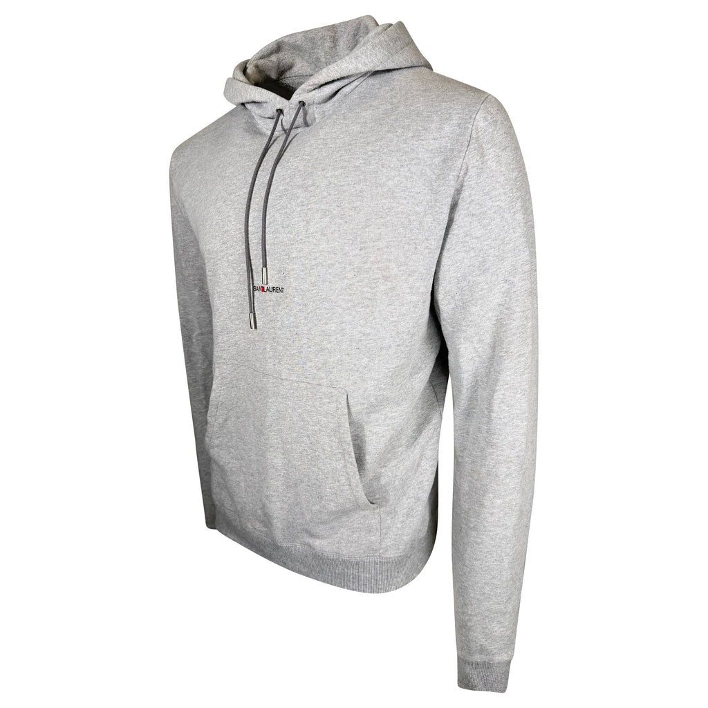SAINT LAURENT HOODIE GREY - LARGE - Affluent ArchivesUsed HIGH END DESIGNER CLOTHING