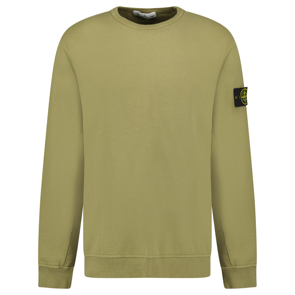 STONE ISLAND BADGE SWEATSHIRT ARMY GREEN - XL - Affluent ArchivesUsed HIGH END DESIGNER CLOTHING