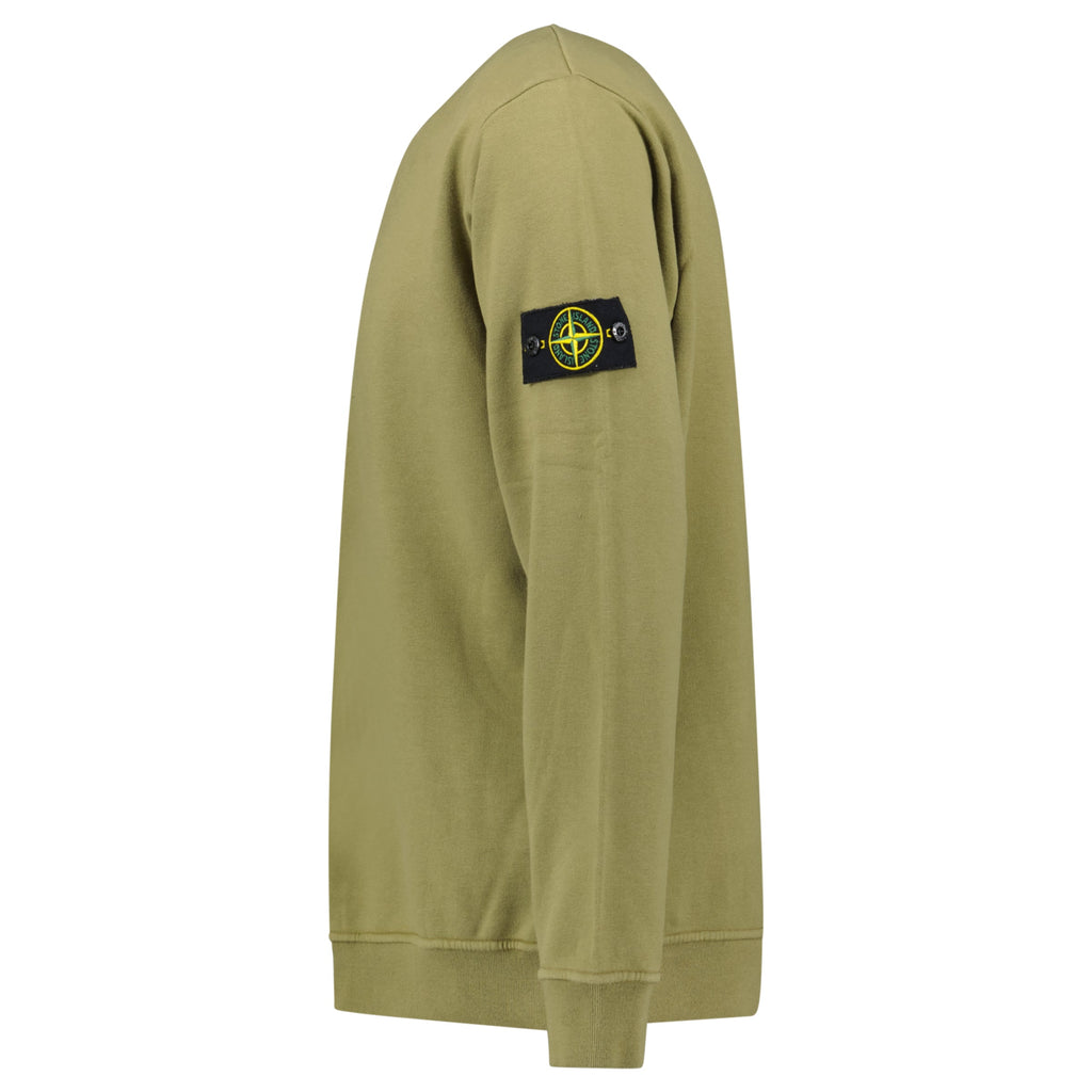 STONE ISLAND BADGE SWEATSHIRT ARMY GREEN - XL - Affluent ArchivesUsed HIGH END DESIGNER CLOTHING