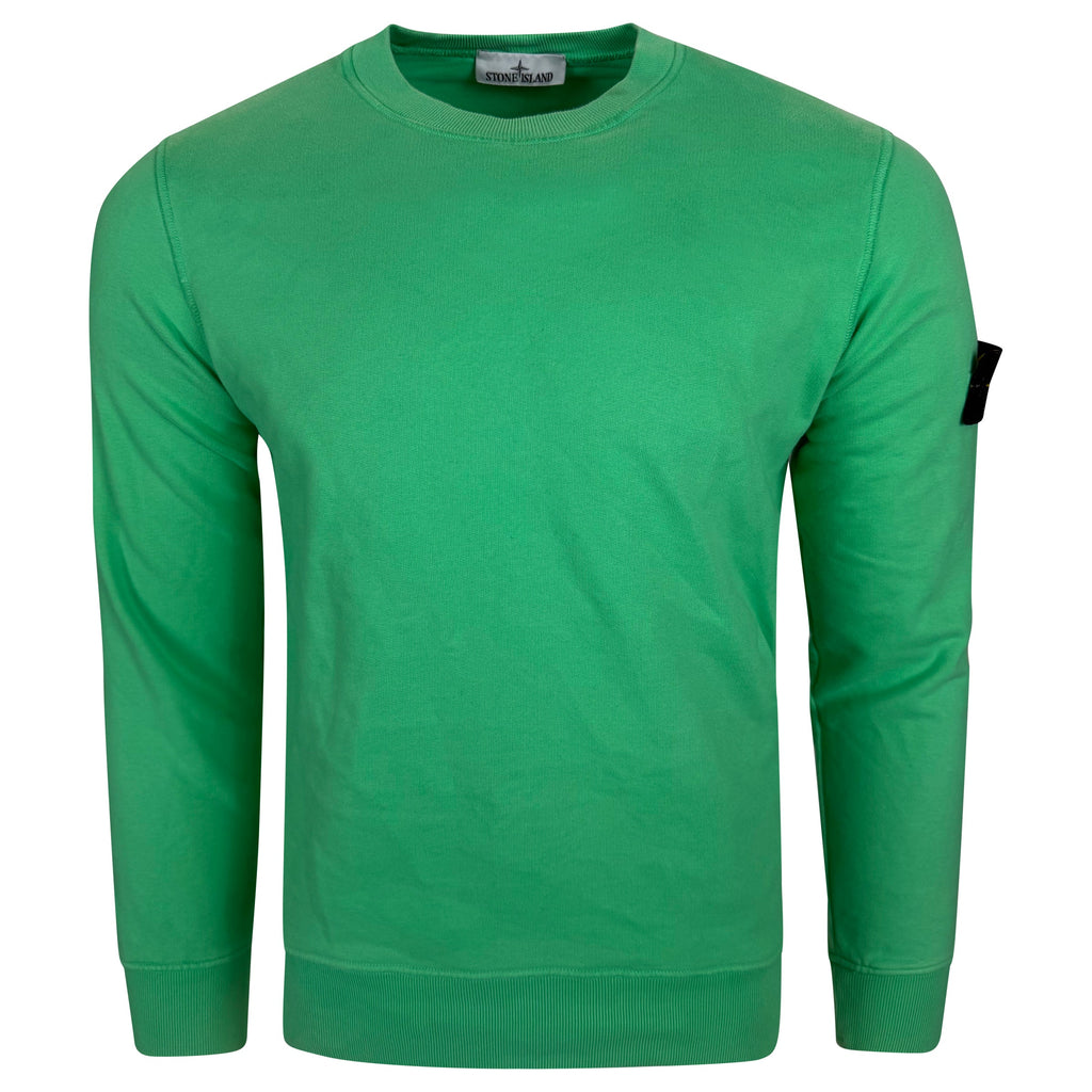 STONE ISLAND BADGE SWEATSHIRT GREEN - SMALL| PRE OWNED - Affluent ArchivesUsed HIGH END DESIGNER CLOTHING