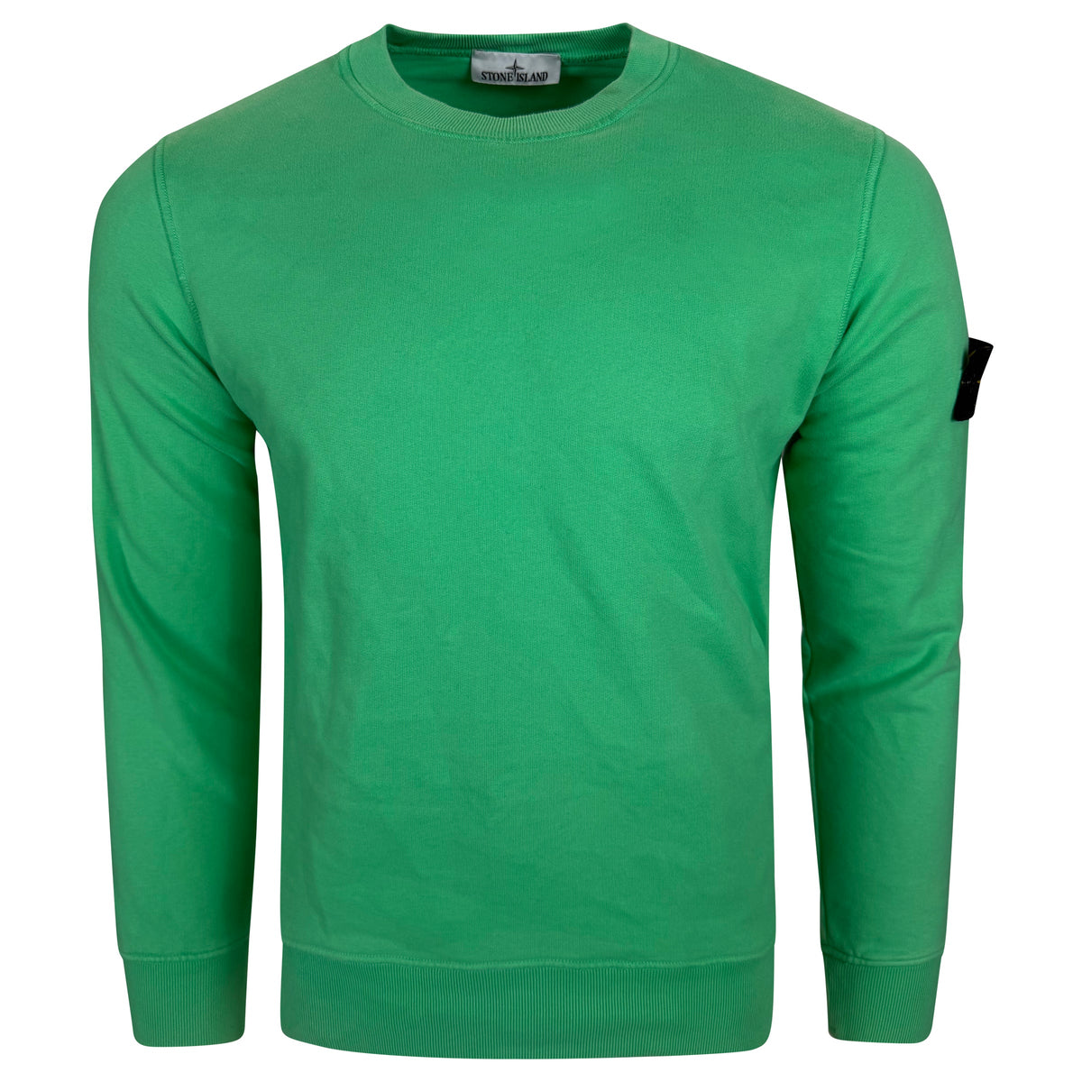 STONE ISLAND BADGE SWEATSHIRT GREEN - SMALL| PRE OWNED - Affluent ArchivesUsed HIGH END DESIGNER CLOTHING