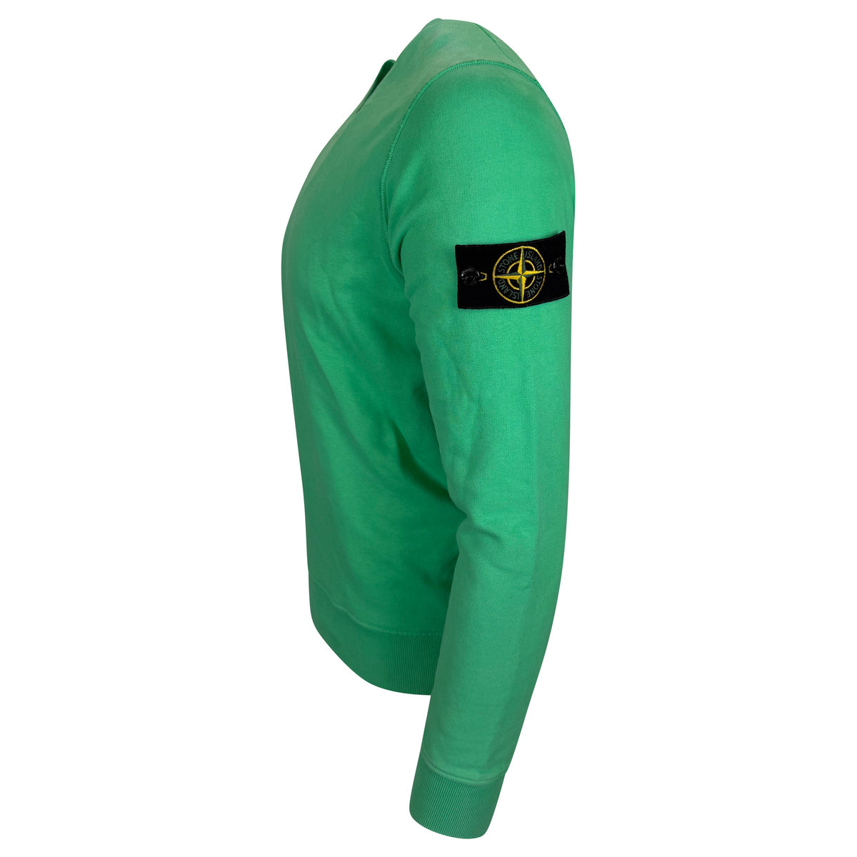 STONE ISLAND BADGE SWEATSHIRT GREEN - SMALL| PRE OWNED - Affluent ArchivesUsed HIGH END DESIGNER CLOTHING