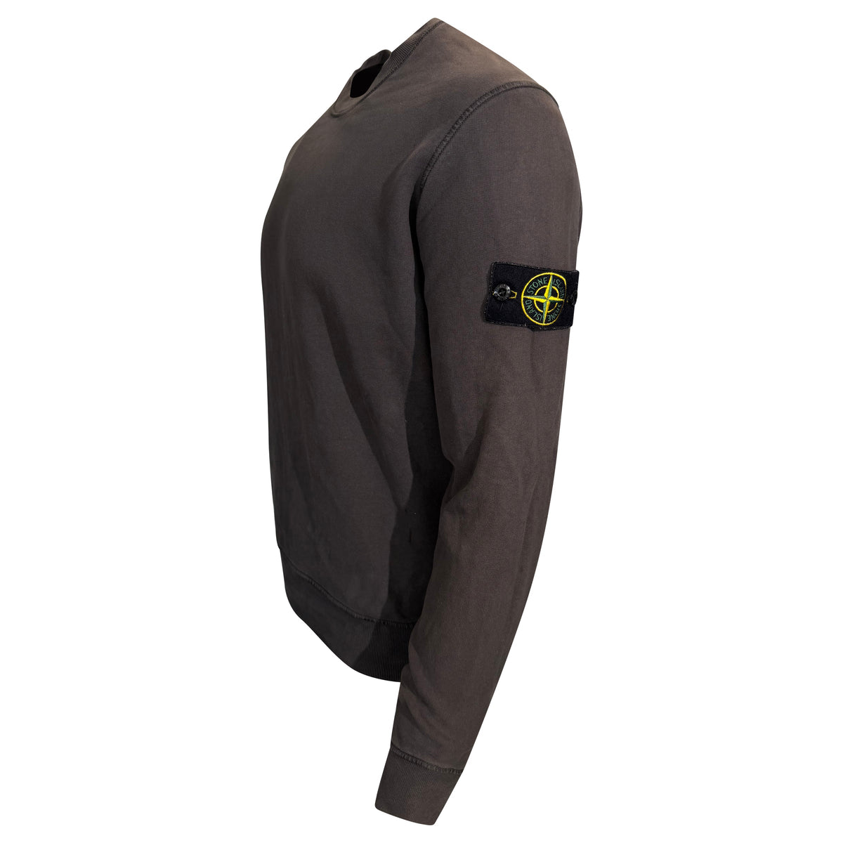 STONE ISLAND BADGE SWEATSHIRT GREY - MEDIUM | PRE OWNED - Affluent ArchivesUsed HIGH END DESIGNER CLOTHING