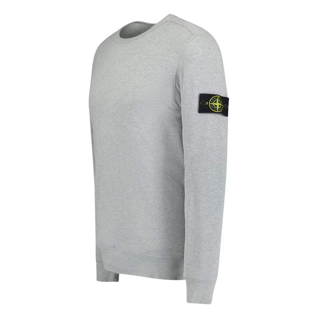STONE ISLAND BADGE SWEATSHIRT GREY - SMALL - affluentarchivesUsed HIGH END DESIGNER CLOTHING