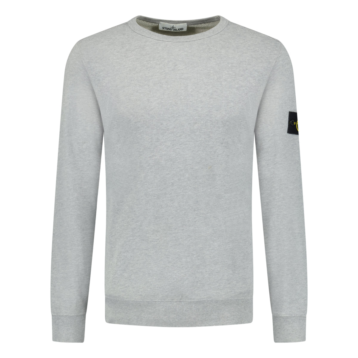 STONE ISLAND BADGE SWEATSHIRT GREY - SMALL - affluentarchivesUsed HIGH END DESIGNER CLOTHING