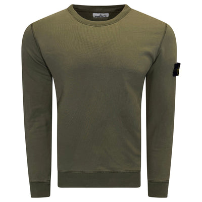 STONE ISLAND BADGE SWEATSHIRT KHAKI - LARGE | PRE OWNED - Affluent ArchivesUsed HIGH END DESIGNER CLOTHING