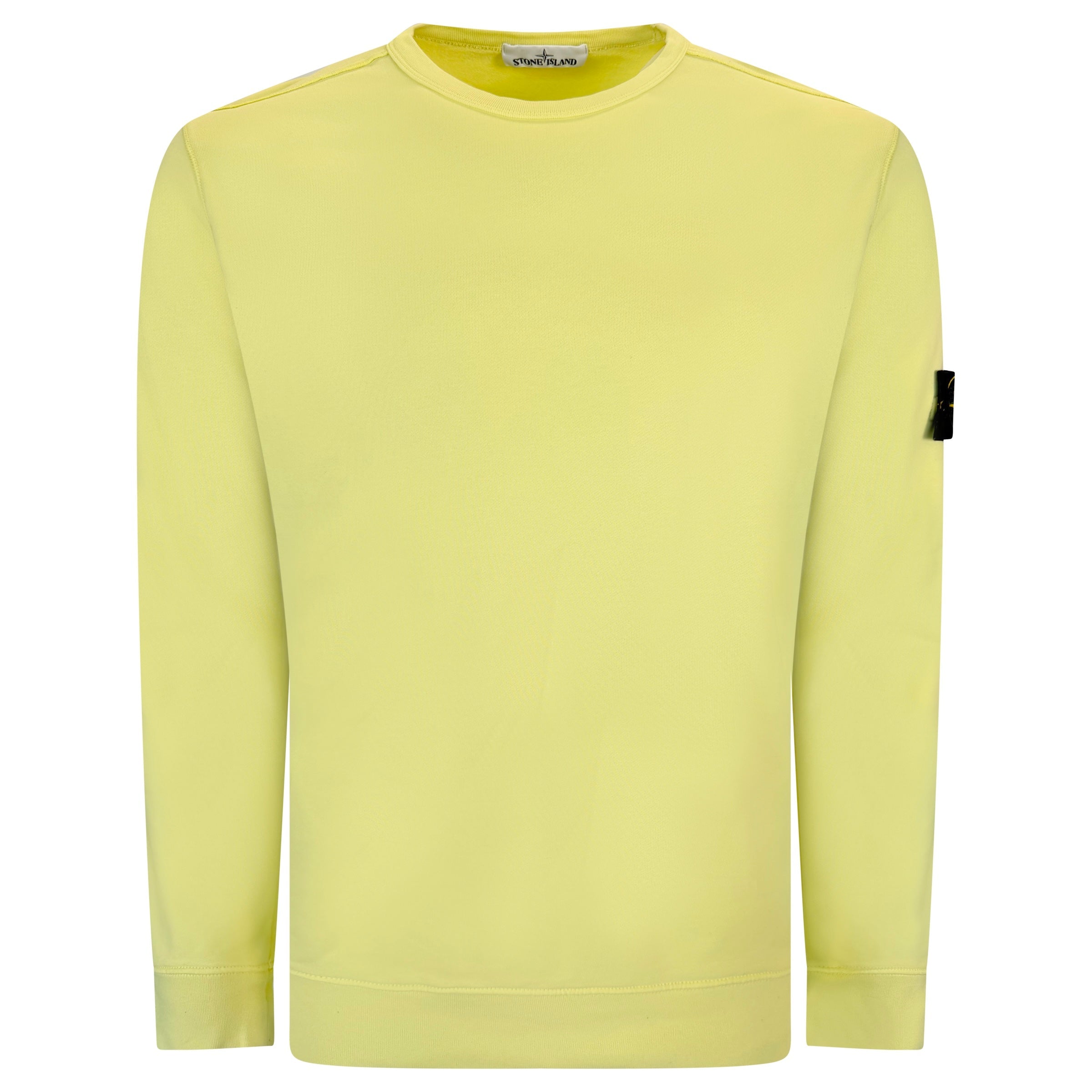 STONE ISLAND BADGE SWEATSHIRT LIME GREEN - XL | PRE OWNED - Affluent ArchivesUsed HIGH END DESIGNER CLOTHING