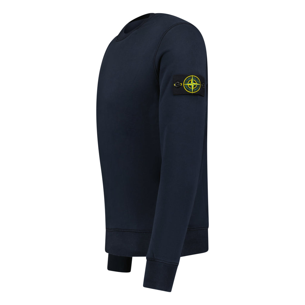 STONE ISLAND BADGE SWEATSHIRT NAVY - SMALL - affluentarchivesUsed HIGH END DESIGNER CLOTHING