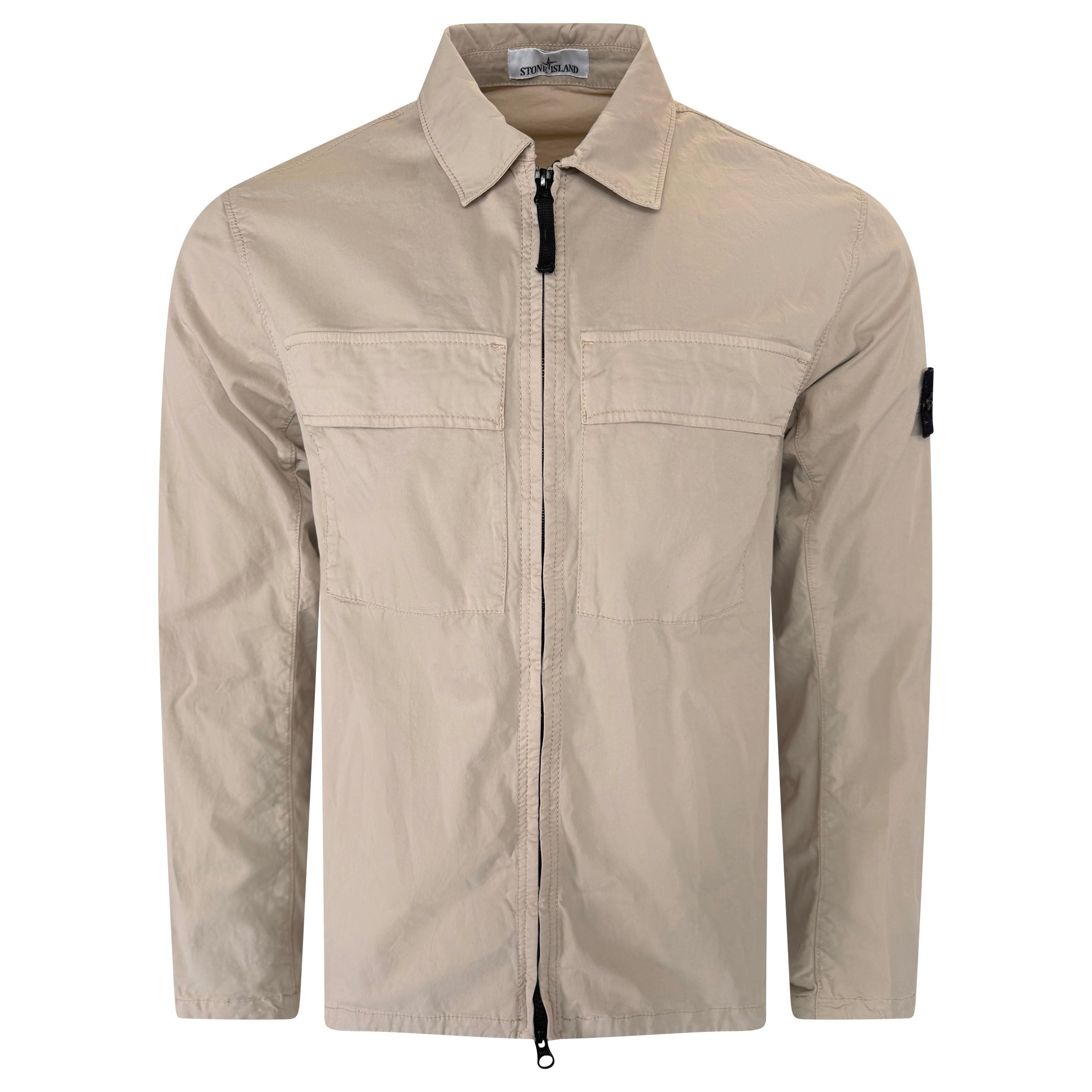 STONE ISLAND BEIGE OVERSHIRT - LARGE - Affluent ArchivesUsed HIGH END DESIGNER CLOTHING