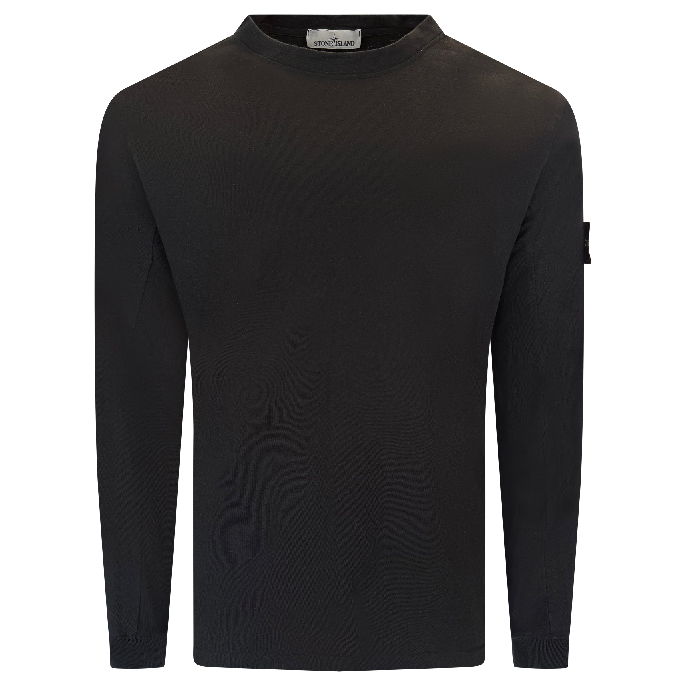 STONE ISLAND BLACK LONG SLEEVED T SHIRT - XL | PRE OWNED - Affluent ArchivesUsed HIGH END DESIGNER CLOTHING