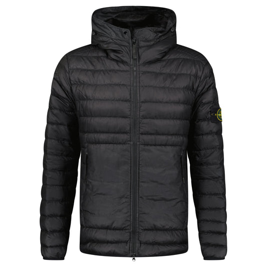 STONE ISLAND BLACK QUILTED JACKET - LARGE - Affluent ArchivesUsed HIGH END DESIGNER CLOTHING
