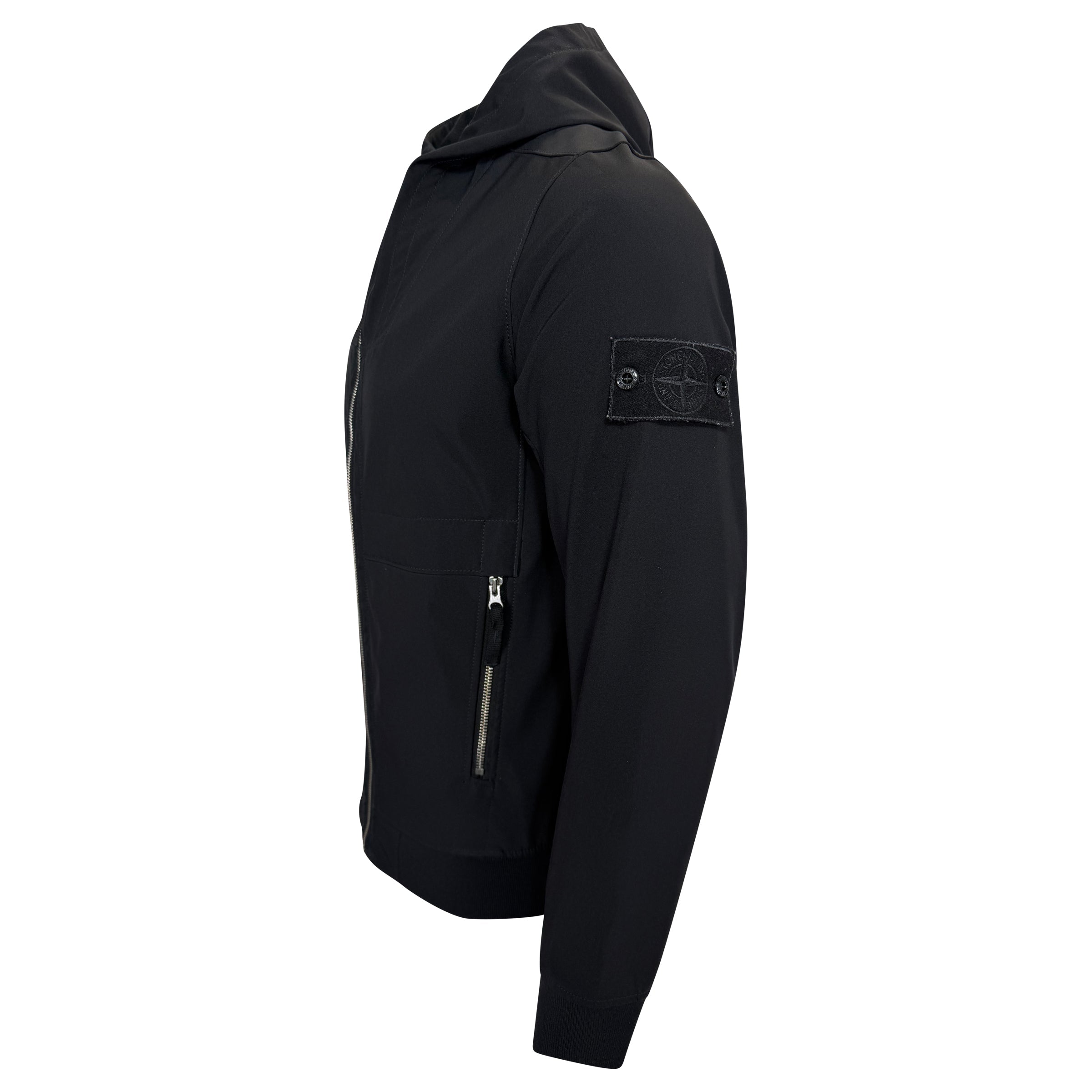 STONE ISLAND BLACK SHELL JACKET - MEDIUM - Affluent ArchivesUsed HIGH END DESIGNER CLOTHING