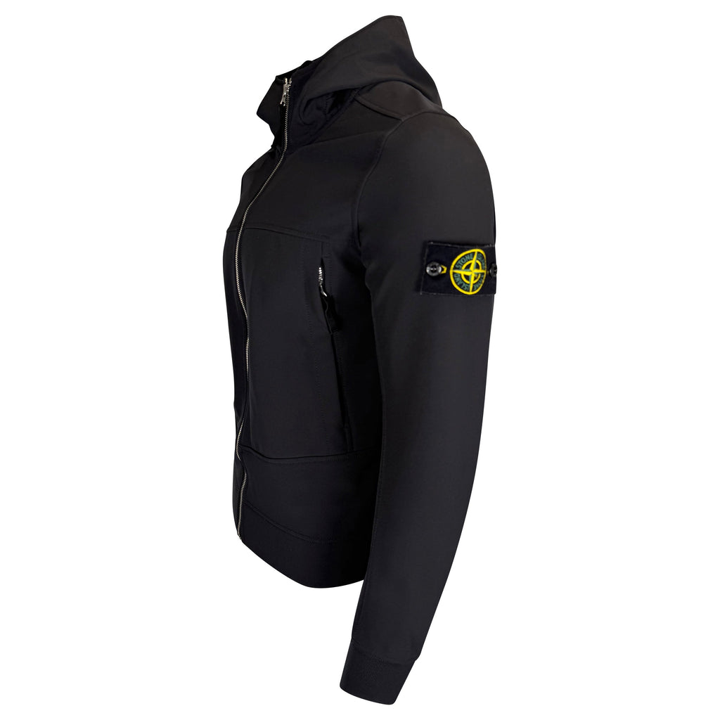 STONE ISLAND BLACK SHELL JACKET - SMALL - Affluent ArchivesUsed HIGH END DESIGNER CLOTHING