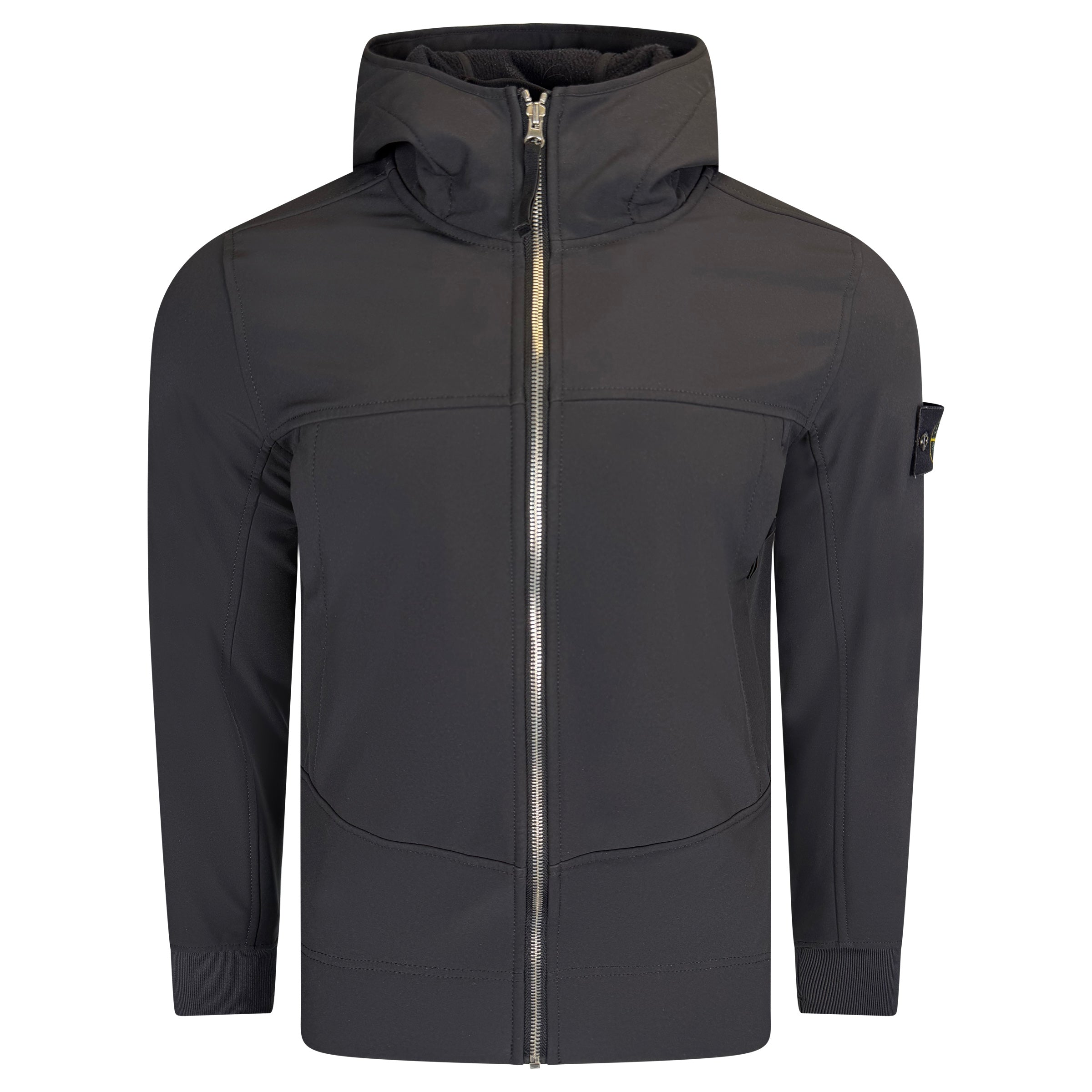 STONE ISLAND BLACK SHELL JACKET - SMALL - Affluent ArchivesUsed HIGH END DESIGNER CLOTHING