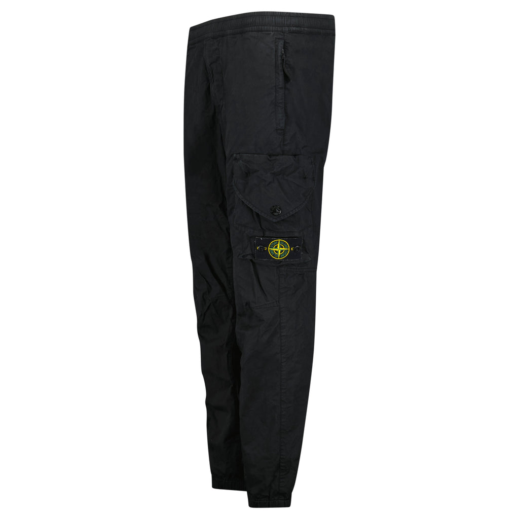 STONE ISLAND COMPASS CARGO TROUSERS BLACK - 30W | PRE OWNED - Affluent ArchivesUsed HIGH END DESIGNER CLOTHING