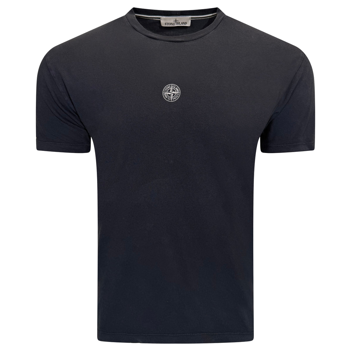 STONE ISLAND COMPASS T SHIRT NAVY - LARGE | PRE OWNED - Affluent ArchivesUsed HIGH END DESIGNER CLOTHING