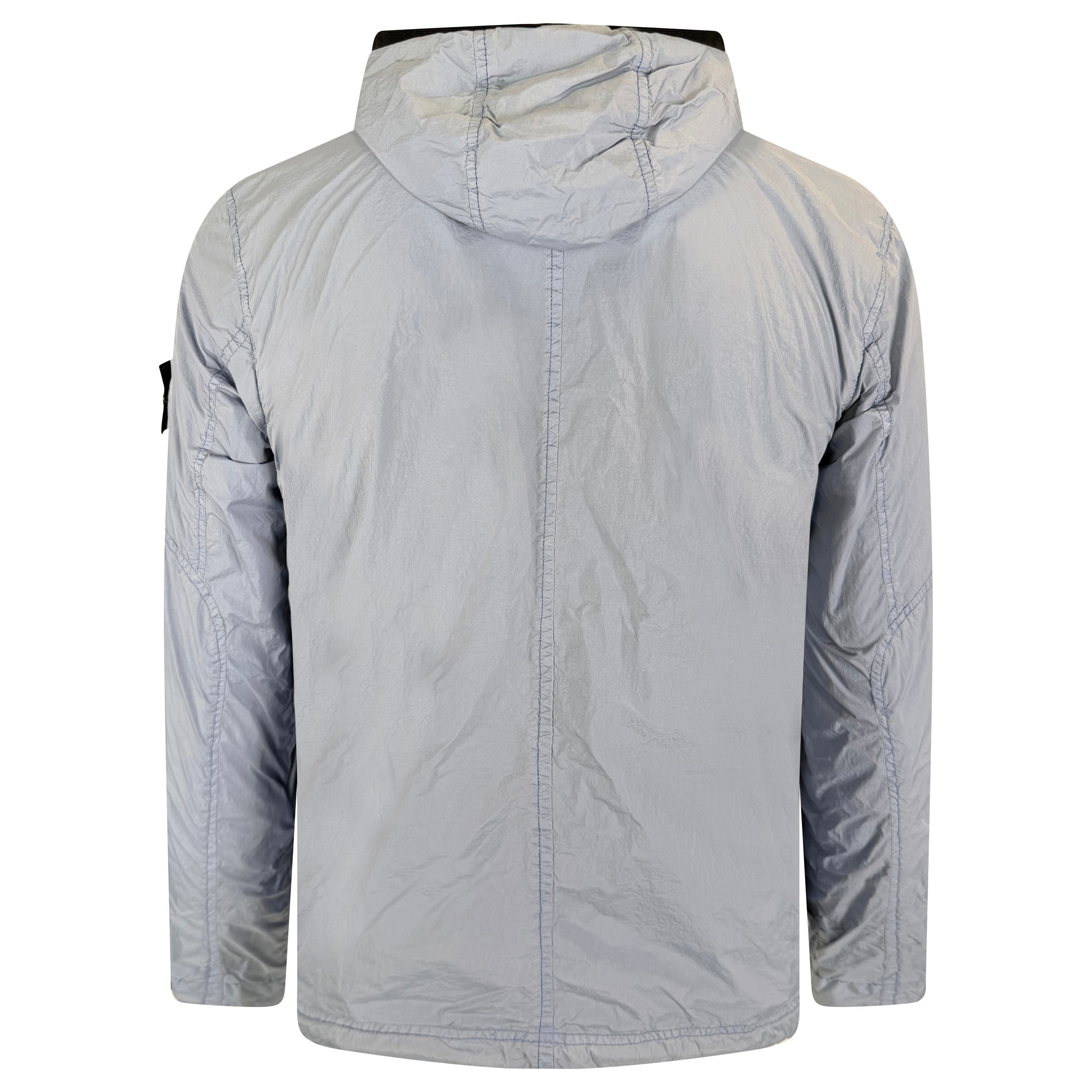 STONE ISLAND CRINKLED LIGHT BLUE JACKET - MEDIUM - Affluent ArchivesUsed HIGH END DESIGNER CLOTHING