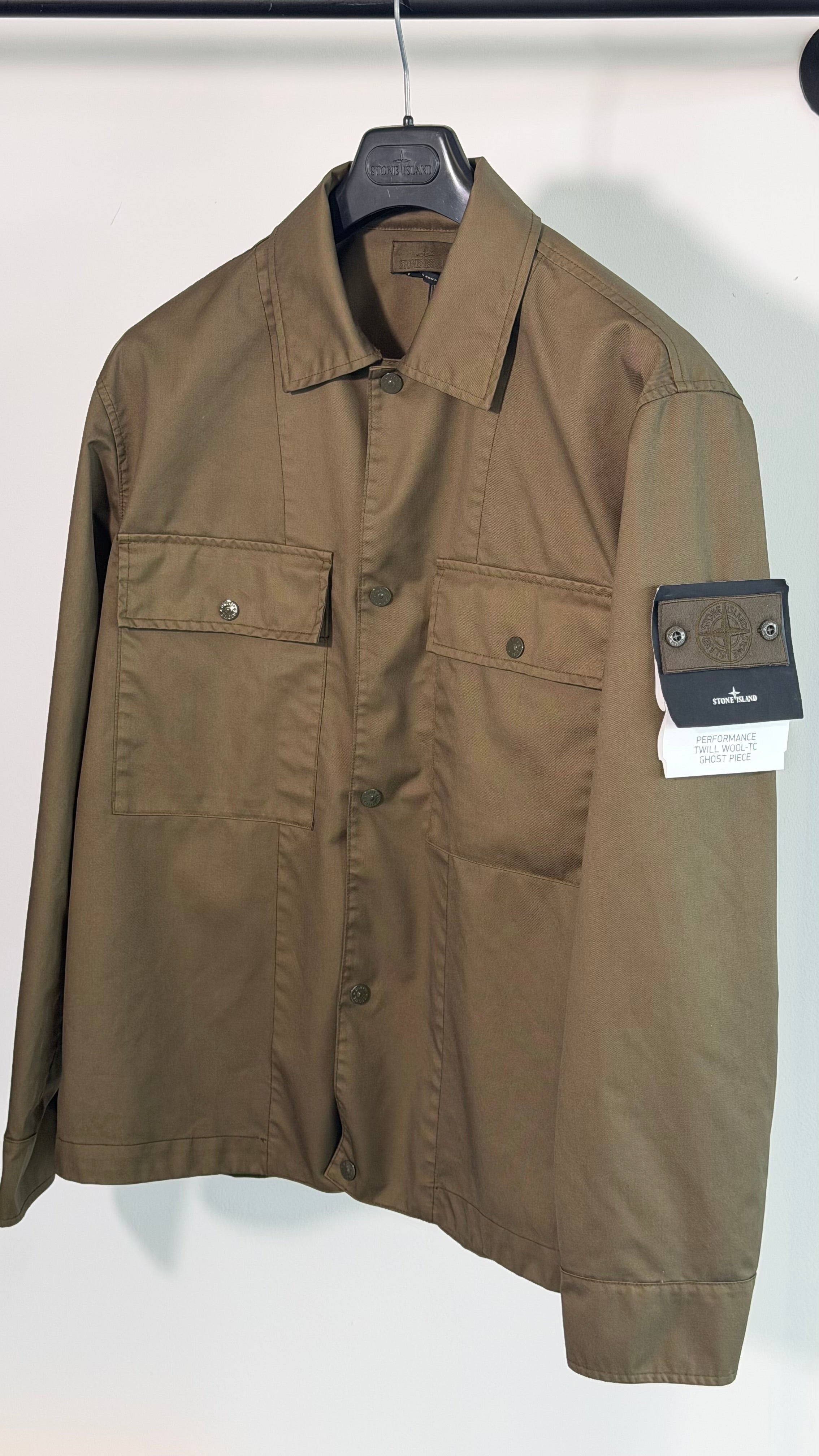 STONE ISLAND GHOST JACKET KHAKI - LARGE | NEW WITH TAGS - Affluent ArchivesUsed HIGH END DESIGNER CLOTHING