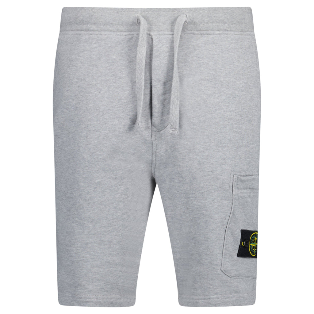 STONE ISLAND GREY BADGE SHORTS - MEDIUM - affluentarchivesUsed HIGH END DESIGNER CLOTHING