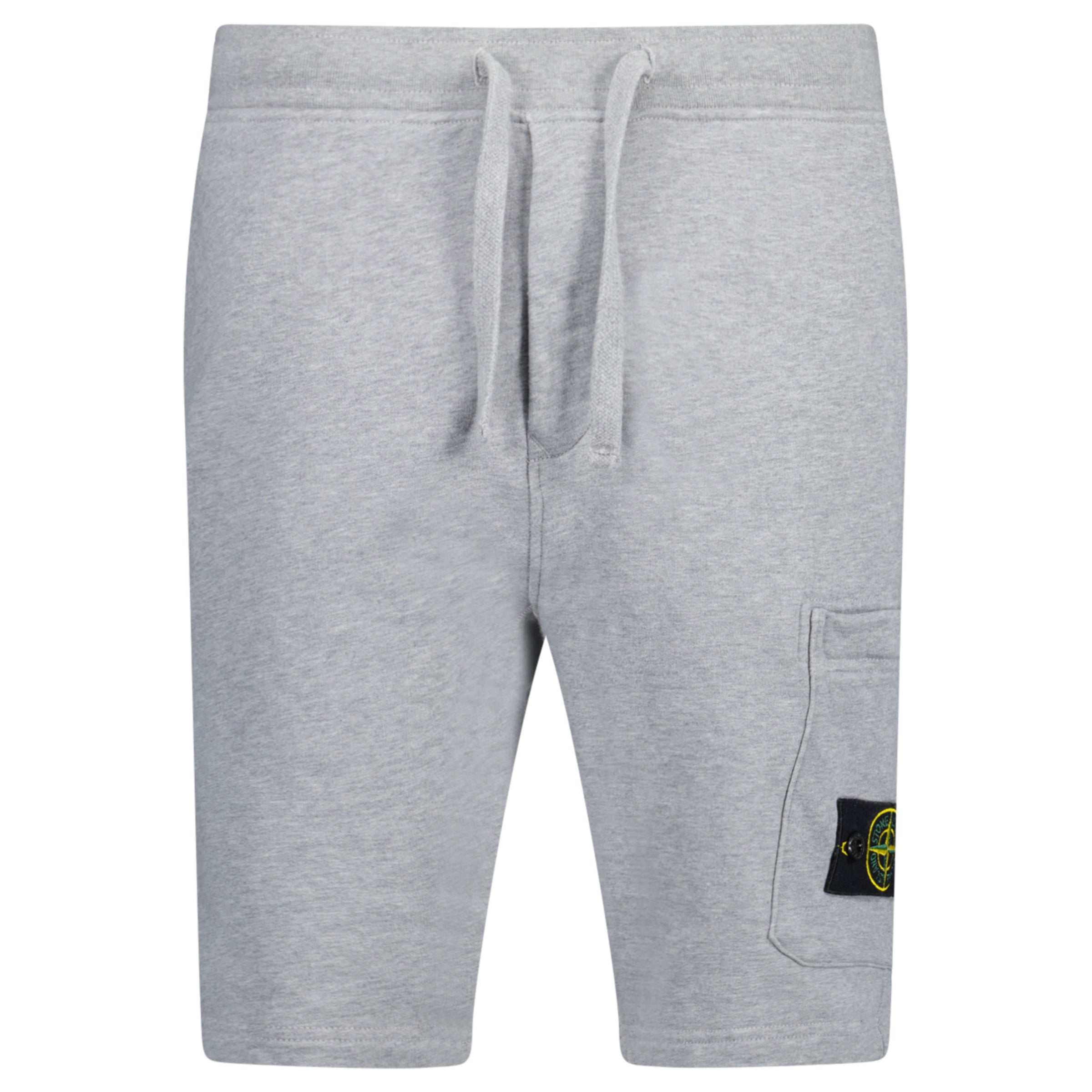 STONE ISLAND GREY BADGE SHORTS - MEDIUM - affluentarchivesUsed HIGH END DESIGNER CLOTHING