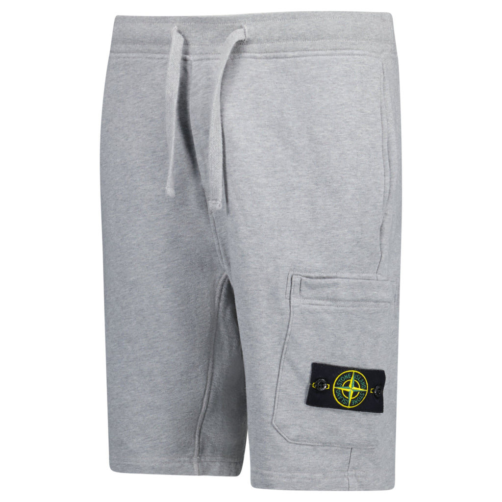 STONE ISLAND GREY BADGE SHORTS - MEDIUM - affluentarchivesUsed HIGH END DESIGNER CLOTHING