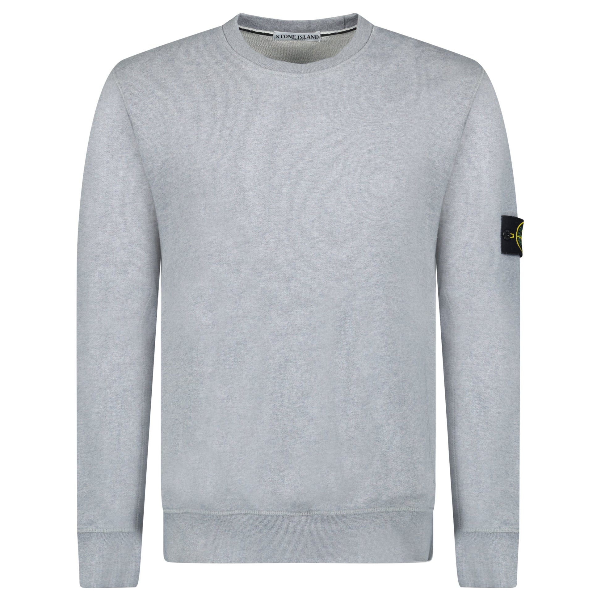 STONE ISLAND GREY BADGE SWEATSHIRT - LARGE - Affluent ArchivesUsed HIGH END DESIGNER CLOTHING