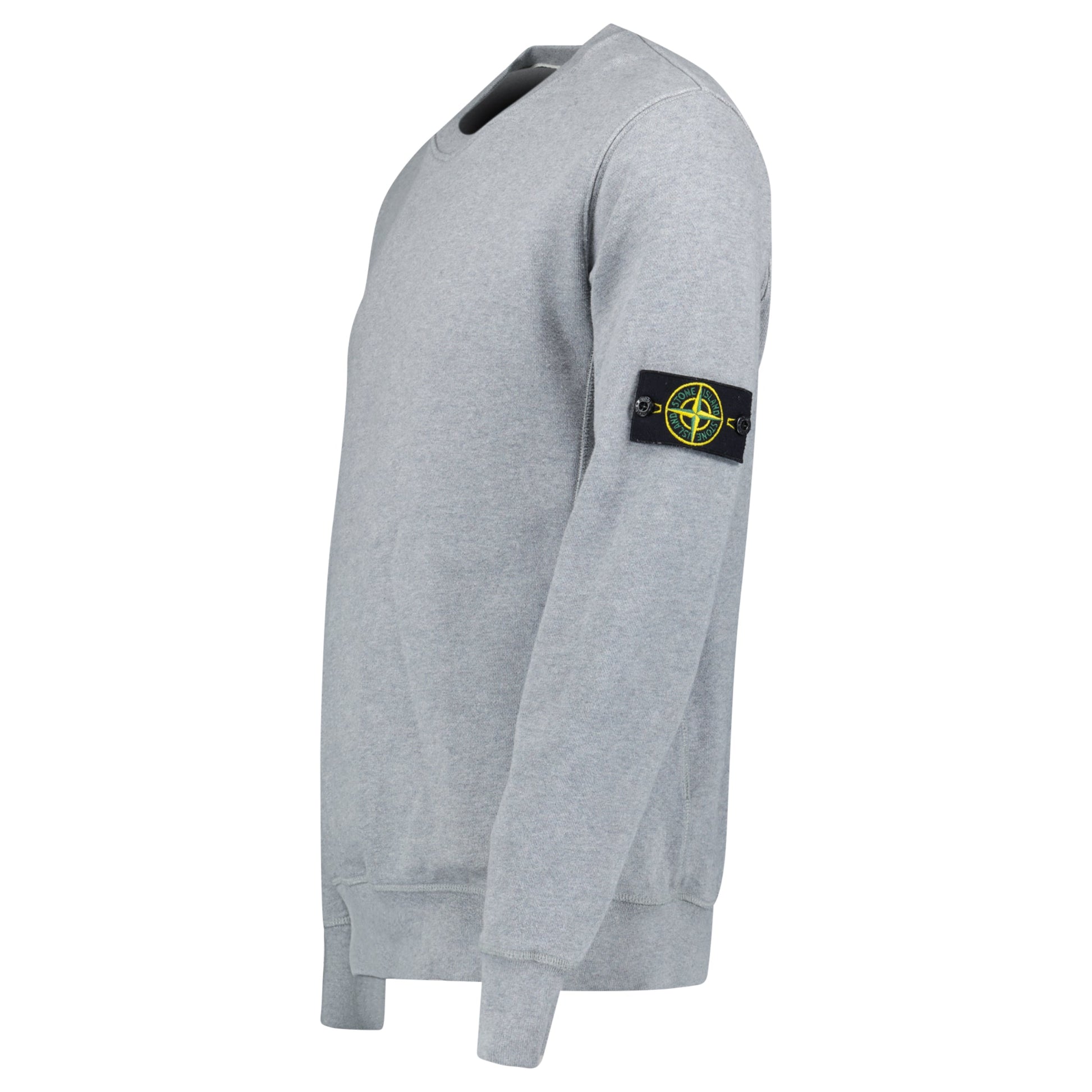 STONE ISLAND GREY BADGE SWEATSHIRT - LARGE - Affluent ArchivesUsed HIGH END DESIGNER CLOTHING