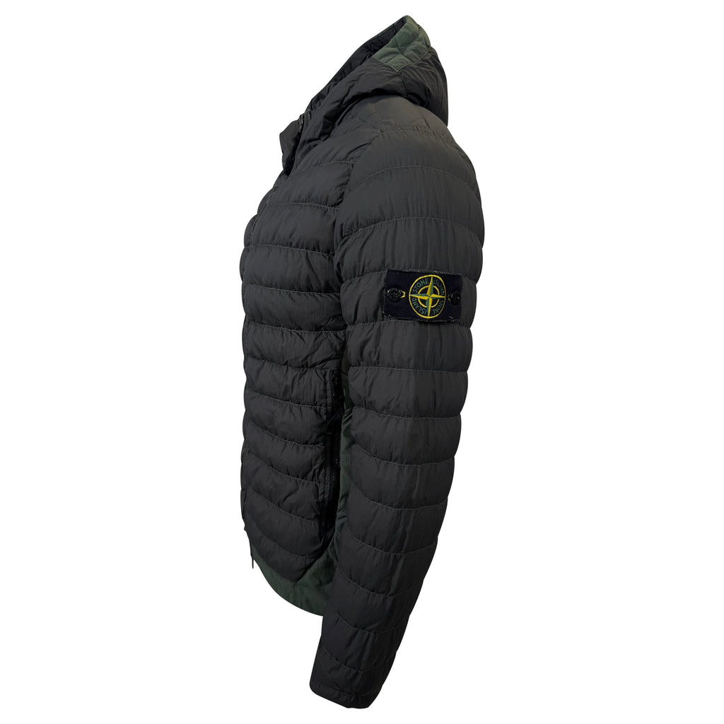 STONE ISLAND GREY QUILTED JACKET - MEDIUM - Affluent ArchivesUsed HIGH END DESIGNER CLOTHING