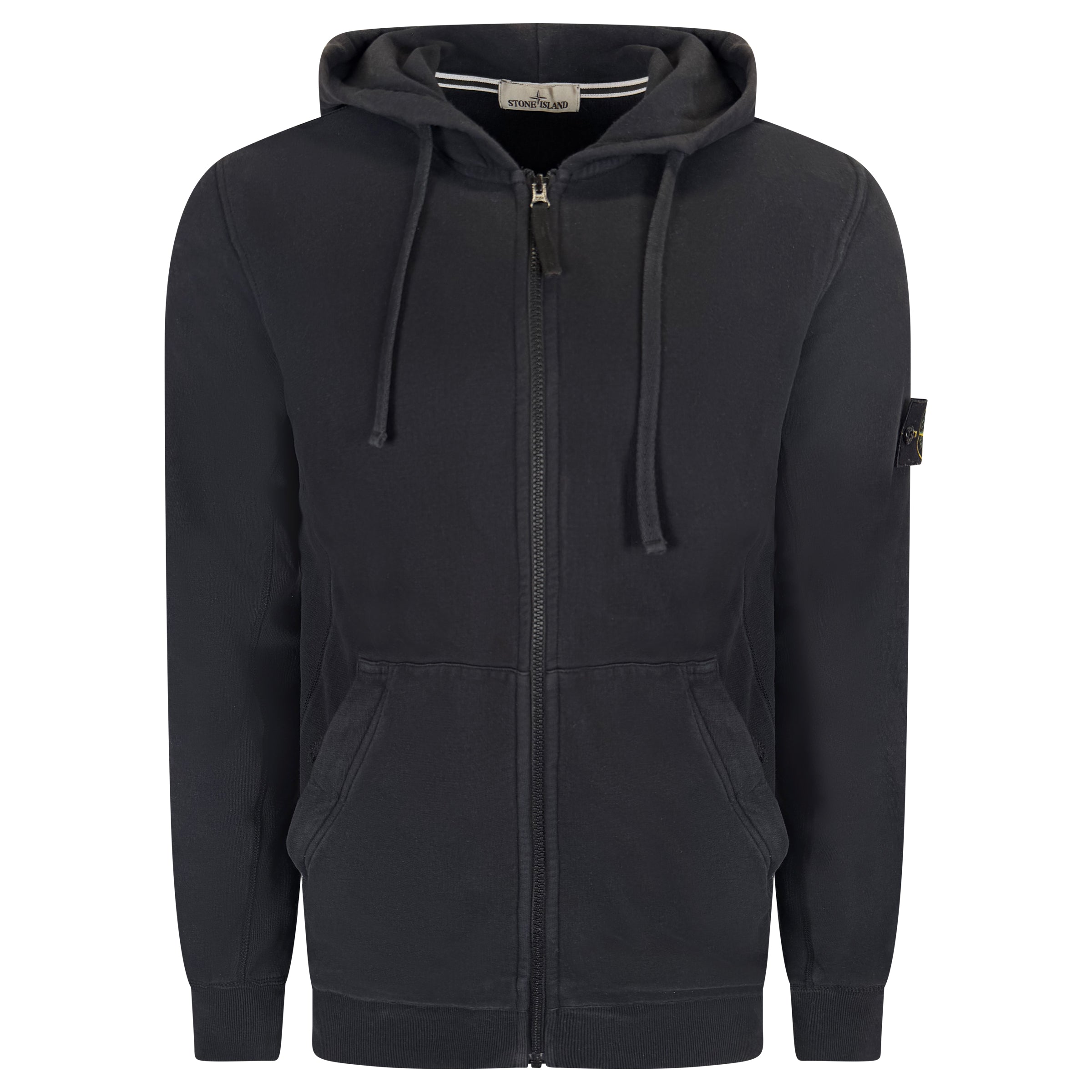 STONE ISLAND HOODIE BLACK - XL - Affluent ArchivesUsed HIGH END DESIGNER CLOTHING