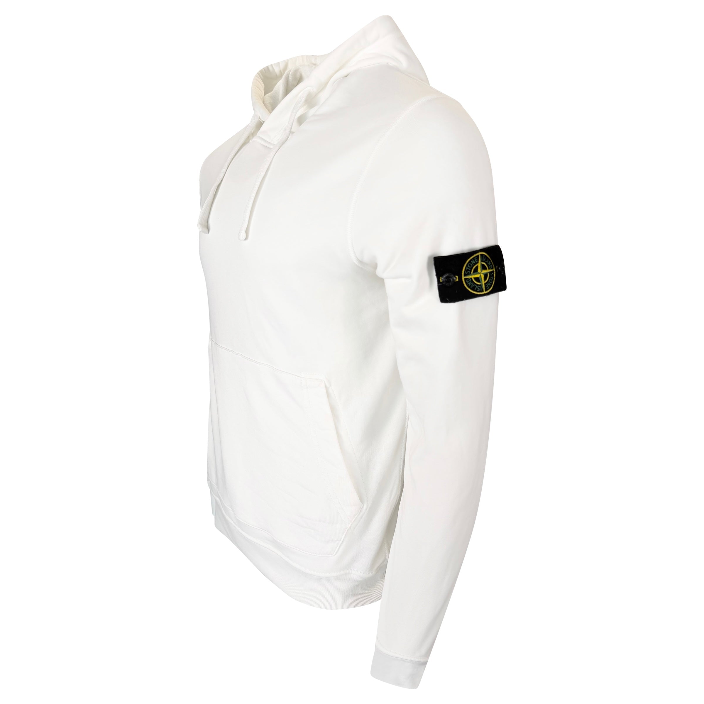 STONE ISLAND HOODIE WHITE - MEDIUM | PRE OWNED - Affluent ArchivesUsed HIGH END DESIGNER CLOTHING