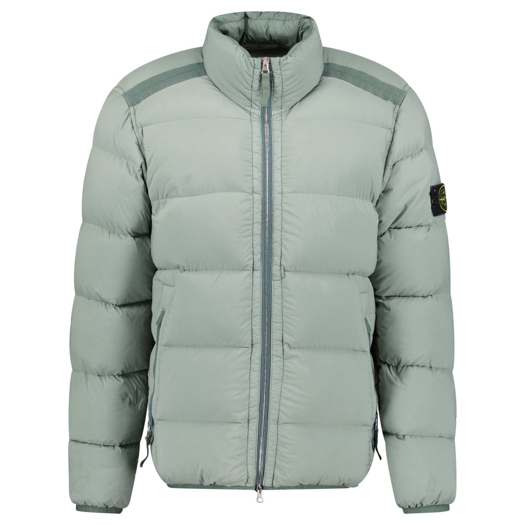STONE ISLAND KHAKI PUFFER JACKET - MEDIUM - Affluent ArchivesUsed HIGH END DESIGNER CLOTHING