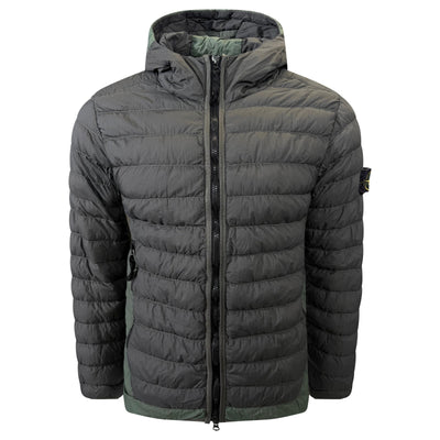 STONE ISLAND KHAKI QUILTED JACKET - LARGE| PRE OWNED - Affluent ArchivesUsed HIGH END DESIGNER CLOTHING