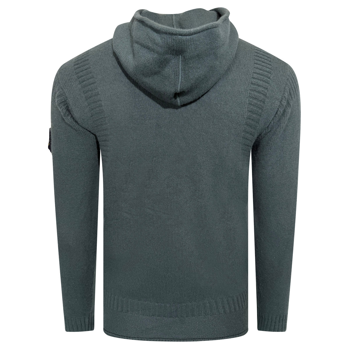 STONE ISLAND KNITTED TURQOISE HOODIE - LARGE | PRE OWNED - Affluent ArchivesUsed HIGH END DESIGNER CLOTHING
