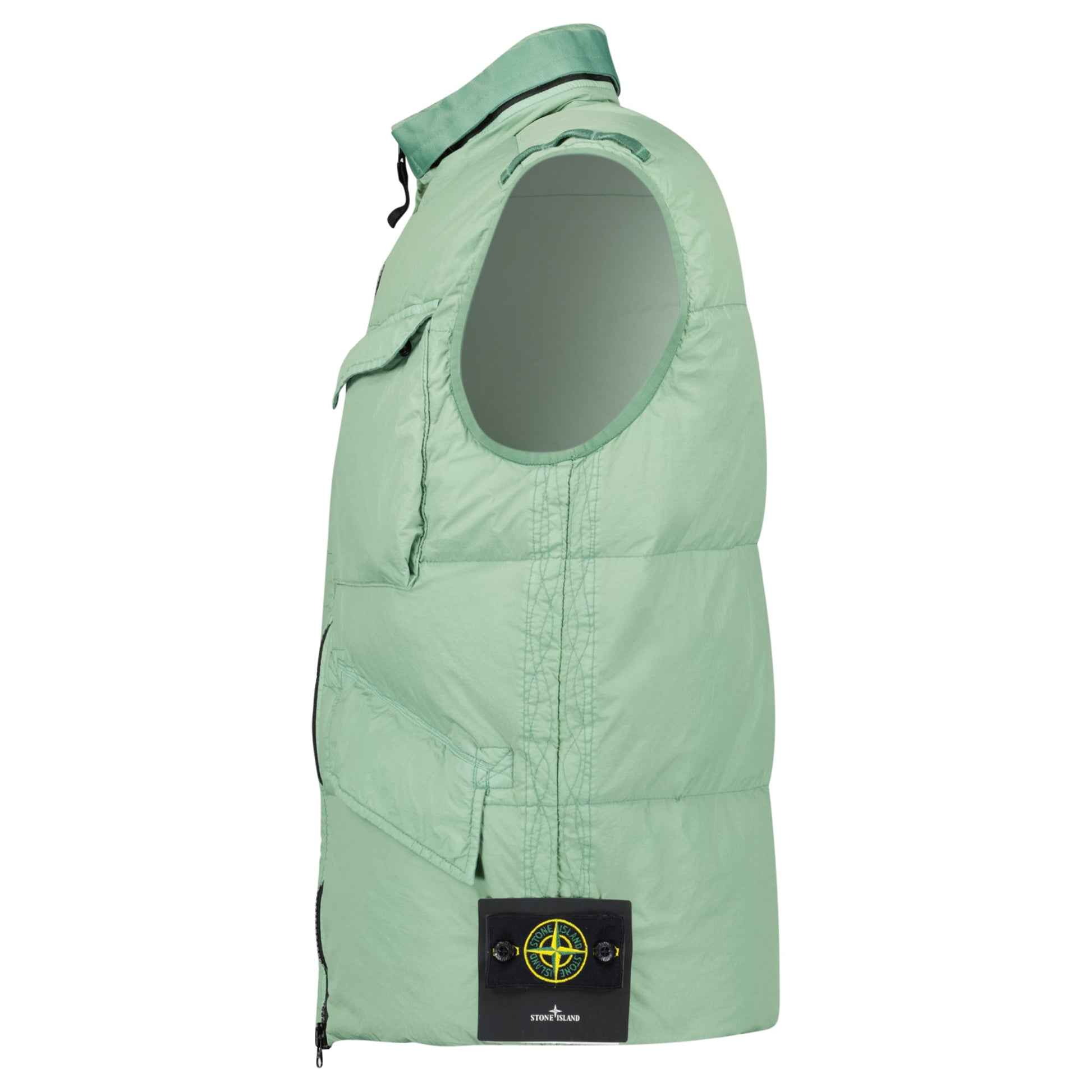 STONE ISLAND MINT GREEN GILET NEW WITH TAGS - SMALL (Fits M) - Affluent ArchivesUsed HIGH END DESIGNER CLOTHING