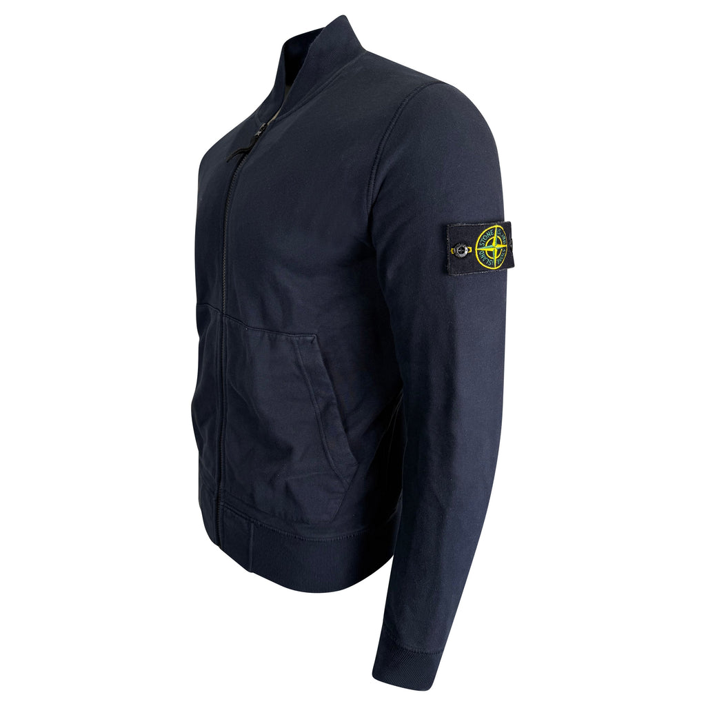 STONE ISLAND NAVY ZIP SWEATSHIRT - MEDIUM - Affluent ArchivesUsed HIGH END DESIGNER CLOTHING