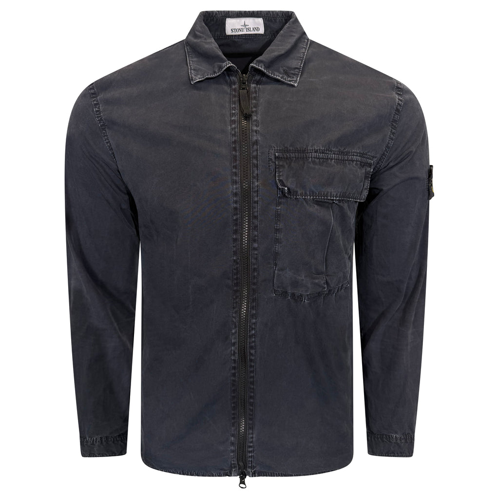 STONE ISLAND OVER SHIRT BLUE - MEDIUM | PRE OWNED - Affluent ArchivesUsed HIGH END DESIGNER CLOTHING