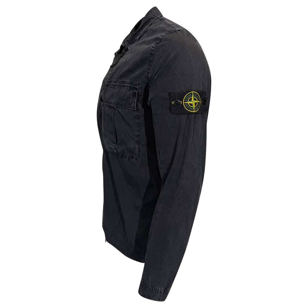 STONE ISLAND OVER SHIRT BLUE - MEDIUM | PRE OWNED - Affluent ArchivesUsed HIGH END DESIGNER CLOTHING
