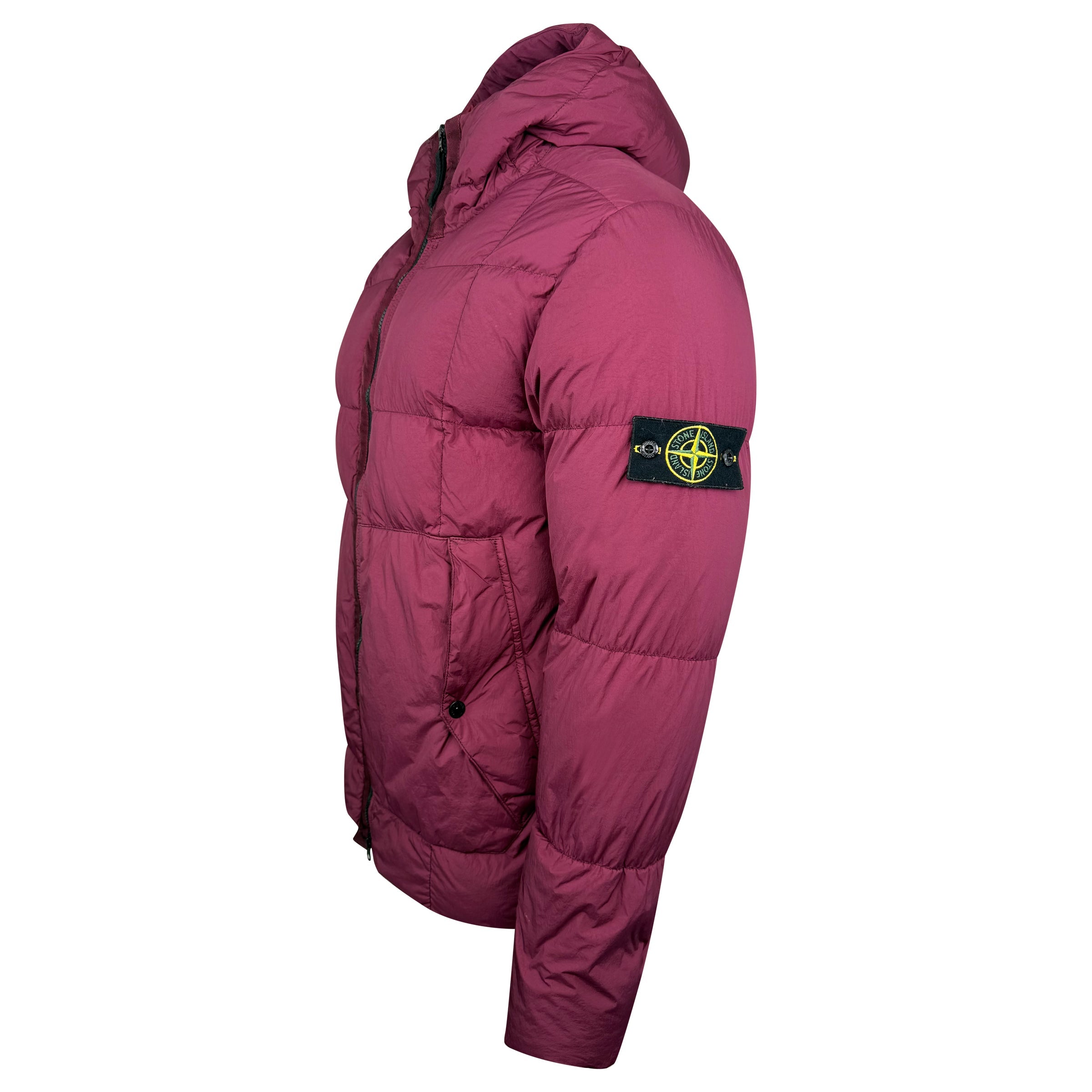 STONE ISLAND PURPLE CRINKLE COAT - XL (Fits L) - Affluent ArchivesUsed HIGH END DESIGNER CLOTHING