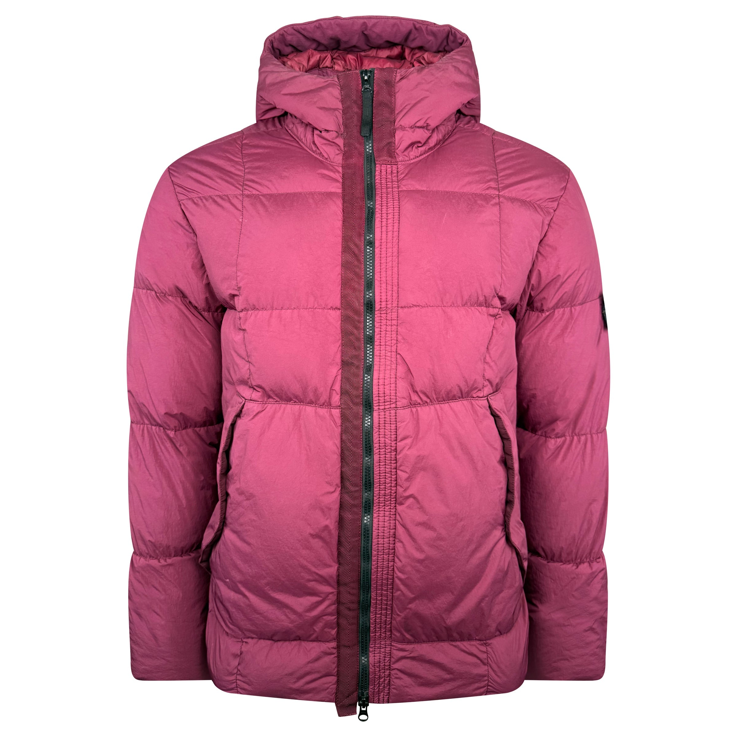 STONE ISLAND PURPLE CRINKLE COAT - XL (Fits L) - Affluent ArchivesUsed HIGH END DESIGNER CLOTHING
