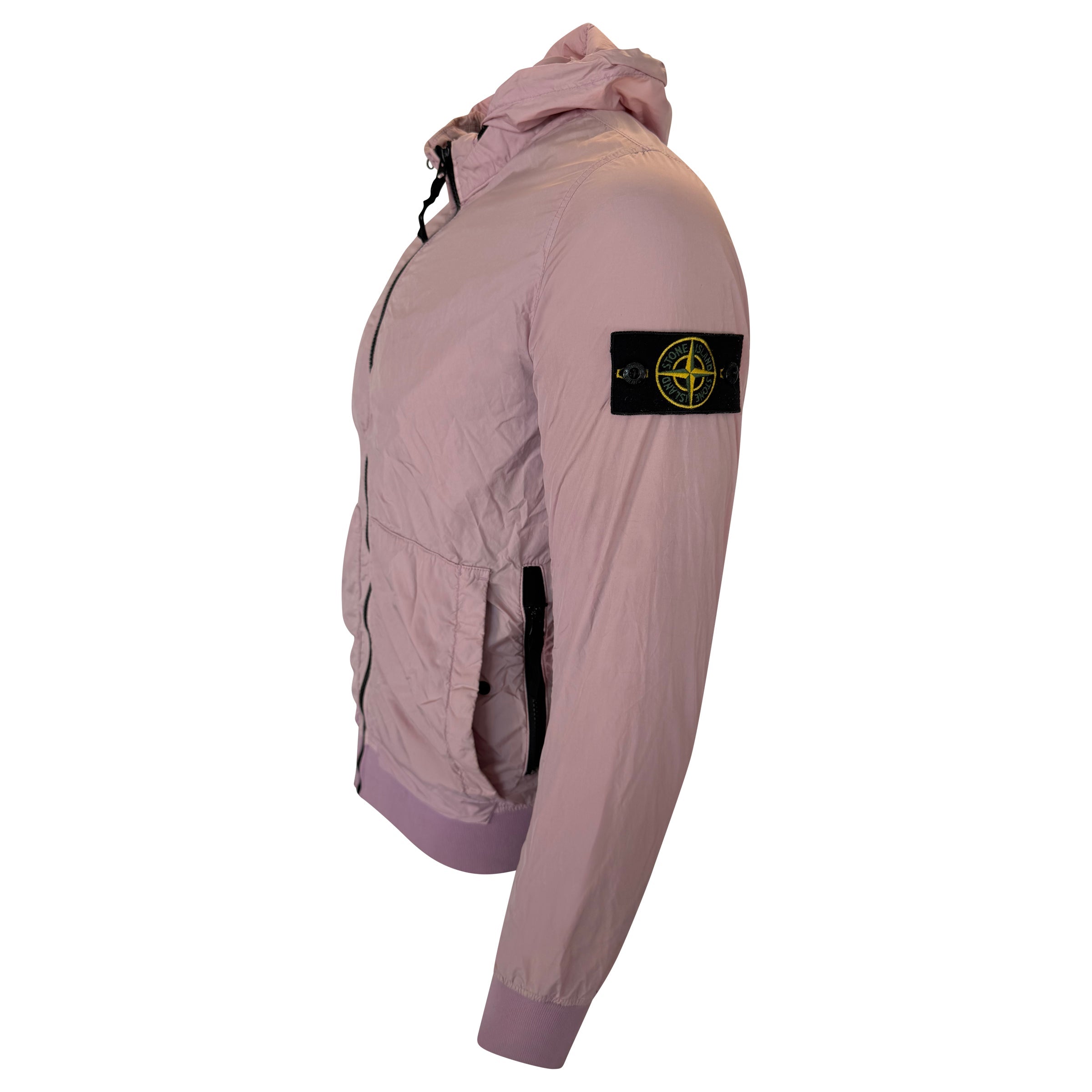 STONE ISLAND ROSE PINK JACKET - SMALL | PRE OWNED - Affluent ArchivesUsed HIGH END DESIGNER CLOTHING