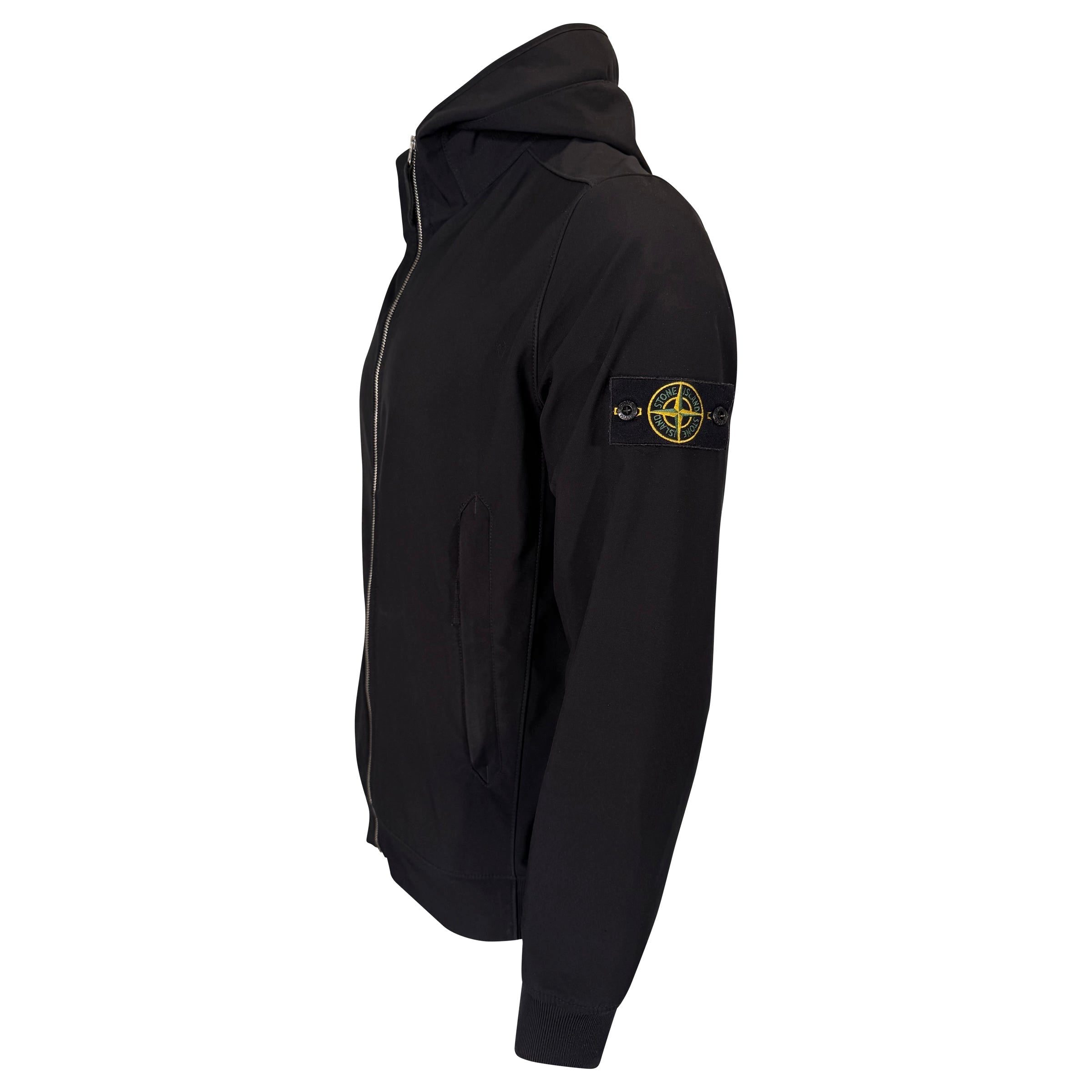 STONE ISLAND SHELL JACKET BLACK - LARGE | PRE OWNED - Affluent ArchivesUsed HIGH END DESIGNER CLOTHING